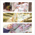 2015 fashionable butterfly flower print style chiffon scarf for lady